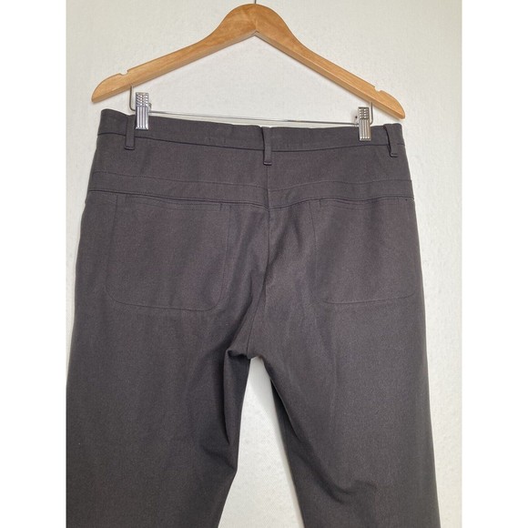 Jil Sander Womens Ponte Knit Thick Pants 40 US 10 Brown Cuffed Straight Ankle - Picture 4 of 11